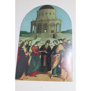 Raphael Print Marriage of the Virgin Vintage 54634